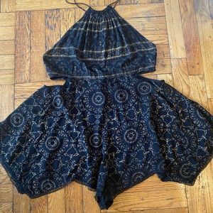 Free People Intimately Halter Handkerchief Romper